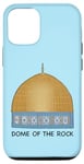 Coque pour iPhone 14 Pro Dôme doré du Dôme du Rocher, Mont du Temple Jérusalem dessin