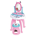 Smoby - Gabby et la Maison Magique - Coiffeuse 2 en 1 - Tabouret + 12 Accessoires Factices Inclus - Miroir Orientable - Dès 3 Ans - A Partir de 3 Ans - Fabrication Française
