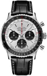 Breitling AB0138241G1P1 Navitimer B01 Chronograph 43 Sølvfarvet/Læder Ø43 mm