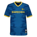 Official 2023 Women's Football World Cup Kids Team Shirt, Sweden, Blue, 7 Years