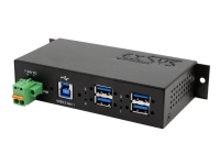 Exsys EX-1185HMVS-2 - Hub - 4 x USB 3.2 Gen 1 - DIN-skinnemonterbar - DC-strøm