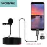 Saramonic USB Type-C Omnidirectional Lavalier Microphone for Android Smartphone Tablet USB Device Audio Recording