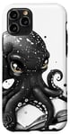 Coque pour iPhone 11 Pro Mignon anime pieuvre noire lisant un livre de bibliothèque Deep Sea #4