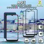 2-Pack Samsung Galaxy A03 - Härdat Glas 9H - Super Kvalitet 3D