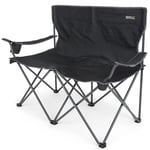 Regatta Isla Double Foldable Lightweight Camping Chair With Storage Bag - Black