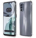 Tumundosmartphone Transparent Shockproof Silicone Case for Motorola Moto G62 5G