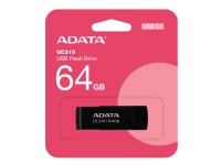ADATA UC310 - USB flash-enhet - 64 GB - USB 3.2 Gen 1 - svart