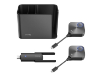 BenQ TZY31 InstaShare Button Solution - Wireless USB Dongle + 2 wireless USB transmitters + dock - trådløs USB-utviderf - 802.11a, 802.11b/g/n, Wi-Fi 5, USB 3.0, USB-C - opp til 15 m - for BenQ IL4301, ST6502, ST7502, ST8602, VC01 RM03 Series Smart Interactive Signage IL4301