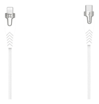 ExtremeMac – Premium braided lightning to usb-c, mfi, 2m, white/silver (XWH-LC3-03)