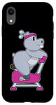 Coque pour iPhone XR Hippopotame Fitness Vélo d'appartement