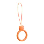 Mobilsnöre Bear Ring Silicone - Orange