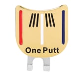DAUERHAFT Surface Polishing Electroplating Ball Marker One Putt Magnet Hold Made Metal for Golfers,A Wonderful(Gold color bars)