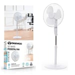 DAEWOO® 16" Oscillating Extendable Free Standing Tower Pedestal Fan Cooling Air