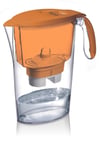Water Filter Jug, Clear Line 2.3L & 1 x 30 Day Bi-Flux Cartridge, Orange