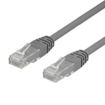 Deltaco 50-pack U/UTP Cat6 patch c., 1m, Delta-certified, LSZH, grey
