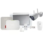 Pack alarme maison connectée DIAG17CSF avec gsm + Caméra ip extérieure DIAG25VCF - Compatible Animaux Diagral Kit 2
