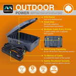 Masterplug Weatherproof IP54 Outdoor Electric Box with 10m 4 Gang Extension Lead