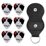 Lot de 6 médiators en cuir pour guitare Mickey à Minnie