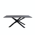 Venture Home Matbord Piazza Grå 190 cm Dining Table - Black / Grey Veneer 29892-858