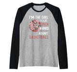 I'm The Girl Your Coach Warned You About Basketball Floral Raglan Baseball Tee