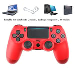 HALASHAO PS4 Controller Camouflage, PS4 Controller for Playstation 4, PS4 Wireless Bluetooth Game Controller Joystick Gmaepad with high precision touchpad,Red,Ordinary