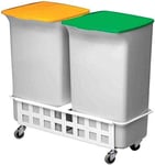 Durable DURABIN DUO Trolley for 2 DURABIN Square 40 Waste Bins | Easy Handling and Easy To Move ARound | Made of Robust Steel for Durability