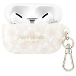 Kate Spade New York AirPods Pro Protective Case with Keychain Ring - Hollyhock Cream, Compatible with AirPods Pro 2nd/ 1st Generation