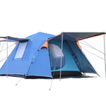 shunlidas automatic double tent outdoor 3-4 people camping tent tent 088 1hall 1sleeping room include one pair of the front poles-blue_CHINA