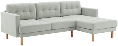 Habitat Newell Fabric Right Hand Corner Sofa - Light Grey 3 Seater