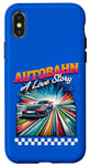 Coque pour iPhone X/XS Autobahn A Love Story Funny Autobahn Driving pour hommes et femmes
