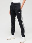 adidas Sportswear Women's Sportswear Primegreen Essentials Warm-up Slim Tapered 3-stripes Tracksuit Bottoms - BLACK, Black, Size 2Xl, Women