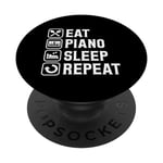 Eat Piano Sleep Repeat Simple Basic Icônes Piano PopSockets PopGrip Interchangeable