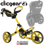 CLICGEAR MODEL 4.0 GOLF TROLLEY PUSH CART / NEW FOR 2023 / YELLOW +FREE GIFT
