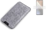 Felt case sleeve for Motorola Moto G32 grey protection pouch