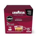 Lavazza, A Modo Mio Espresso Intenso, Coffee Capsules, Arabica and Robusta, Spicy Notes, Intensity 13/13, Medium-Dark Roasting, Compostable, 16 packs of 16 Coffee Pods (256 Coffee Capsules)