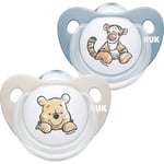 Nuk 6-18 m Dummy Disney Winnie the Pooh Silicone Baby Boy Soother 2 Pcs Case