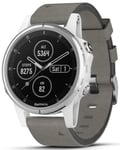 Garmin Watch Fenix 5S Plus Sapphire Grey Suede Band D