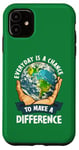 iPhone 11 Everyday is a Chance to Make a Difference | Nature Earth Day Case