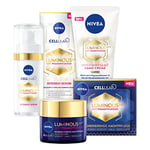 NIVEA Cellular LUMINOUS 630® Kit de soin anti-taches pigmentaires pour le jour de nuit et de main avec soin anti-âge, soin de nuit et crème pour les mains