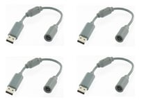 4 X Câble Adaptateur Usb Breakaway Rock Band Pour Manette Xbox 360 Sur Pc - Gris