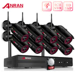 Outdoor Wireless WIFI CCTV Security Camera System Home 5MP Home 8CH NVR Kit 2TB