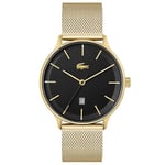 Lacoste Analogue Quartz Watch for men with Gold colored Stainless Steel mesh bracelet - 2011224