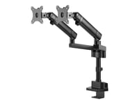 V7 Professional Touch Adjust Dmpro2dta-3E - Monteringssats - Justerbar Arm - För 2 Monitorer - Plast, Aluminium, Stål - Svart - Skärmstorlek: 17"-32" - Disk-Monteringsbar