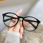 -1.0-1.5-2.0-2.5-3.0-3.5-4.0 Färdiga Myopi-glasögon Kvinnor Vintage Anti-blått (FMY) black -1.5