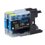 2 Cyan XL Ink Cartridges compatible with Brother MFC-J6510DW & MFC-J6710DW 