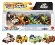 Hot Wheels RacerVerse Jurassic World Diecast Vehicles - 4pk Toy New With Box
