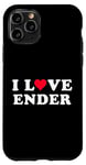 Coque pour iPhone 11 Pro I Love Ender Nom assorti Girlfriend & Boyfriend Ender