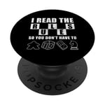 Funny I Read The Rules So You Don't Have to Board Game Gifts PopSockets Swappable PopGrip