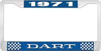 OER LF120171B nummerplåtshållare 1971 dart - blå