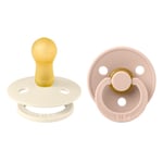 BIBS Pacifier Colour Latex Ivory/Blush Size 2 2 st